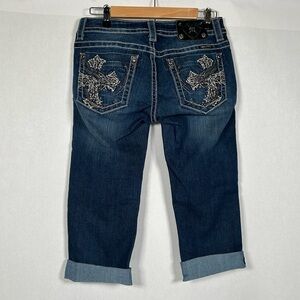 Miss Me Capri Jeans Cuffed Design Size 28